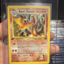 Pokemon TCG Blaine's Charizard Gym Challenge 1st Edition Holo Rare 2/132 WOTC - Image 1
