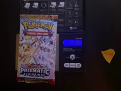 GOD PACKU 22.18g VERY HEAVY Prismatic Evolutions Pokemon Sealed Booster Pack New - Image 1
