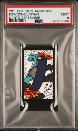 2013 POKEMON HANAFUDA KANTO SEPTEMBER DEWGONG/LAPRAS PSA 9 - Image 1
