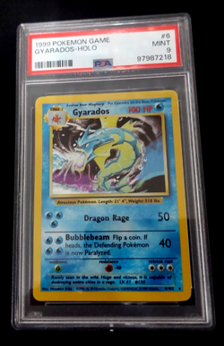 1999 Pokemon Base Set Gyarados Holo #6 PSA 9 Mint - Image 1