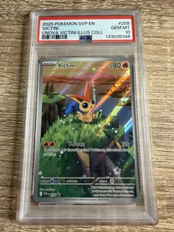Pokemon Black Star Promo Victini Illustration Rare #208 PSA 10 - Image 1