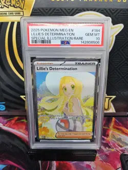 POKEMON 2025 LILLIE’S DETERMINATION SPECIAL ILLUSTRATION RARE 184/132 PSA 10 - Image 1