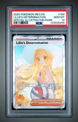 POKEMON 2025 LILLIE’S DETERMINATION SPECIAL ILLUSTRATION RARE 184/132 PSA 10 - Image 4