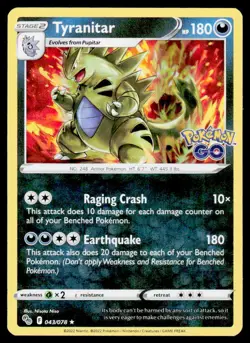 Pokemon GO #043/078 Tyranitar Reverse Holo - Image 1