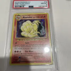 #1 2016 Pokemon XY Evolutions #15 Ninetales - Holo PSA 8 NM-MT - Image 2