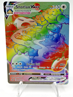 2020 Pokemon Snorlax VMAX 206/202 Rainbow Secret Rare Sword & Shield - Image 1