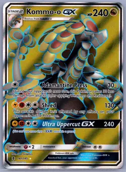 Kommo-o GX (Full Art) Ultra Rare SM - Guardians Rising 141/145 LP - Pokemon TCG - Image 1