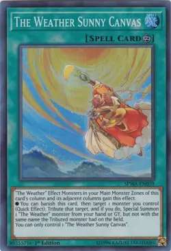 Yugioh! The Weather Sunny Canvas - SPWA-EN039 - Super Rare - 1st Edition Near Mi - Image 1