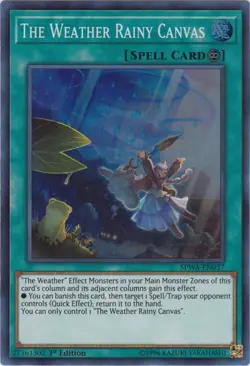 Yugioh! LP The Weather Rainy Canvas - SPWA-EN037 - Super Rare - 1st Edition Ligh - Image 1