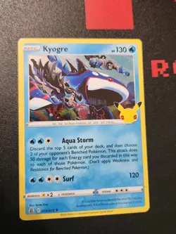 Pokemon TCG / Kyogre / Celebrations 003/025 Holographic Rare Card 25th stamped - Image 1