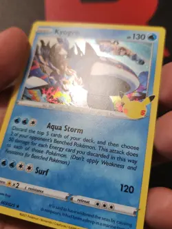 Pokemon TCG / Kyogre / Celebrations 003/025 Holographic Rare Card 25th stamped - Image 3