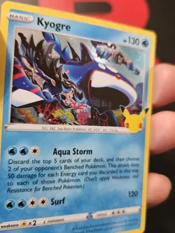 Pokemon TCG / Kyogre / Celebrations 003/025 Holographic Rare Card 25th stamped - Image 4