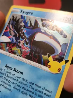 Pokemon TCG / Kyogre / Celebrations 003/025 Holographic Rare Card 25th stamped - Image 5