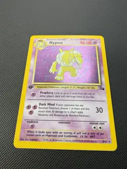 Hypno 8/62 Fossil 1st Edition Pokemon Card LP Holo - Image 2