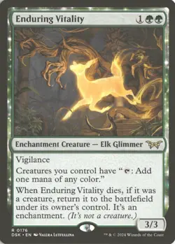 MTG Enduring Vitality (0176) *Non-Foil* Base Rare Duskmourn MT/NM Free Ship - Image 1