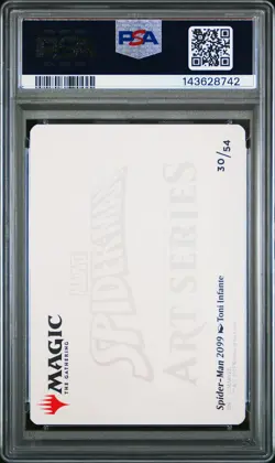 2025 MTG MARVEL'S SPIDER-MAN ART SER GOLD STAMPED #30 SPIDER-MAN 2099 PSA 10 - Image 2