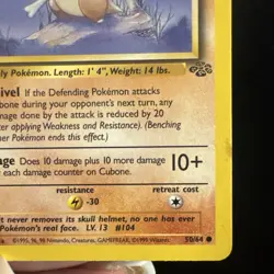 Pokemon 1999 Jungle Cubone 1st Edition 50/64 Regular English TCG - Image 3