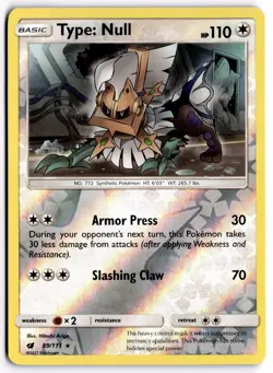 Pokemon TCG Type: Null 89/111 Sm-Crimson Invasion Reverse Holo - Image 1