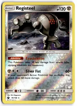 Pokemon TCG Registeel 96/168 Sm-Celestial Storm Reverse Holo - Image 1