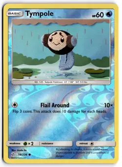 Pokemon TCG Tympole 58/236 Sm-Cosmic Eclipse Reverse Holo - Image 1