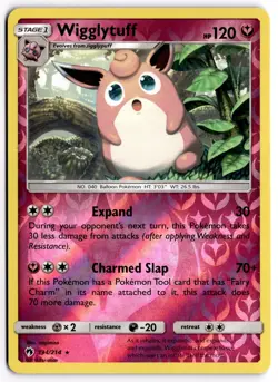 Pokemon TCG Wigglytuff 134/214 Sm-Lost Thunder Reverse Holo - Image 1