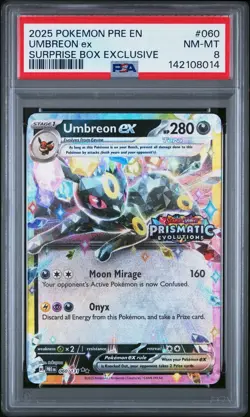 PSA 8 Umbreon ex - (Prismatic Evolutions Stamp) Promo Pokemon - Image 1