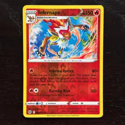 Infernape 026/172 Pokemon Brilliant Stars Sword & Shield Reverse Holo Rare NM - Image 1