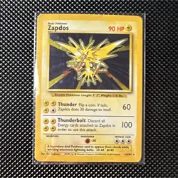 Pokemon TCG Zapdos Base Set 16/102 1999 Holo Rare Basic 90HP - Image 1