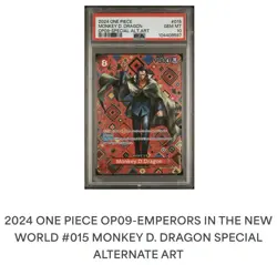 PSA 10 One Piece Monkey D. Dragon Special Alternative Art OP07-015 OP09 English - Image 3