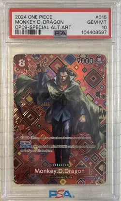 PSA 10 One Piece Monkey D. Dragon Special Alternative Art OP07-015 OP09 English - Image 5