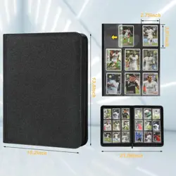 Trading Card Binder 9 Pocket, PU Cover Card Binder for 540 Cards, Premium Tra... - Image 2