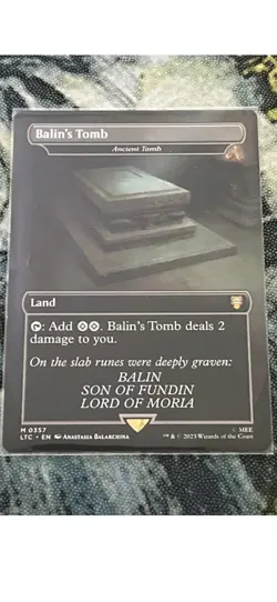 Magic: The Gathering Balin's Tomb Land Card Commander LOTR 2023 Wizards - Image 1