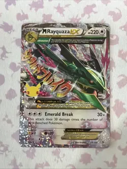 Pokemon M Rayquaza EX Celebrations Classic Collection Holo Ultra Card 76/108 NM - Image 1
