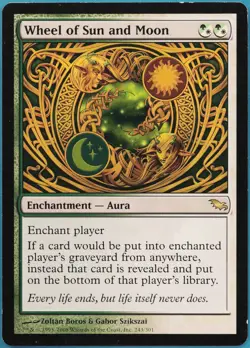 Wheel of Sun and Moon Shadowmoor PLD White Green Rare CARD (300558) ABUGames - Image 1