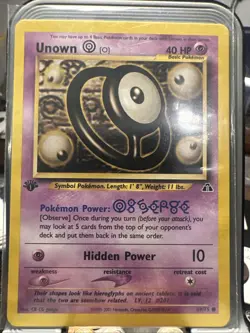 Unown [O] 69/75 Common Non Holo 1st Edition Neo Discovery Pokemon Card - Image 1