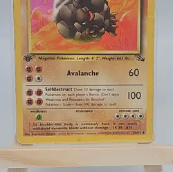 Golem 1st Edition RAW Pokemon Card 36/62 Fossil Set 1999 Mint Condition - Image 5
