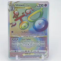 Unown Vstar - 199/195 - Secret Rare - Silver Tempest - Pokemon Card - NM/M - Image 1