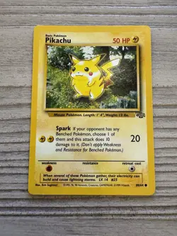 Pokemon TCG Pikachu Jungle Card 60/64 Unlimited Common With Red Ink Error (Back) - Image 1