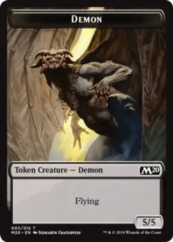 4x Demon Token (005/012) MTG Core Set 2020 (M20) NM Magic Regular - Image 1