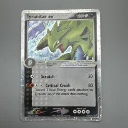 Pokemon TCG Tyranitar EX Pop Series 1 Ultra Rare Holo Card 17/17 damage look pic - Image 1