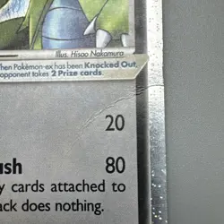 Pokemon TCG Tyranitar EX Pop Series 1 Ultra Rare Holo Card 17/17 damage look pic - Image 2