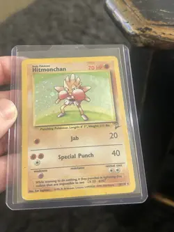 Pokemon Hitmonchan 8/130 Base Set Holo Rare Basic 70HP Ken Sugimori English - Image 4