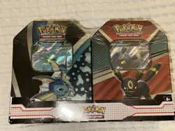 Pokemon TCG V Heroes Bundle Tins: 2-Pack of Vaporeon & Umbreon - Sealed - Image 1