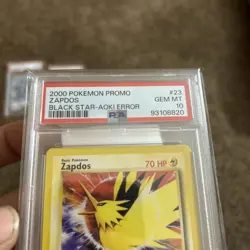 Pokemon Zapdos Movie 2000 Black Star Promo #23 AOKI ERROR PSA 10 Gem Mint - Image 3