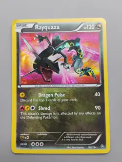 2012 Pokemon Black & White Rayquaza 128/124 Dragons Exalted Secret Rare NM/LP - Image 1