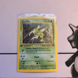 Pokemon Scyther TCG 1st Edition Holo Rare Card Jungle 10/64 - Image 1