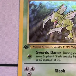 Pokemon Scyther TCG 1st Edition Holo Rare Card Jungle 10/64 - Image 3