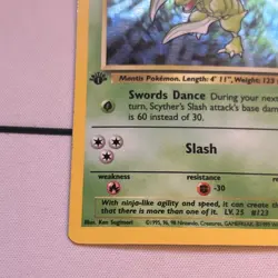 Pokemon Scyther TCG 1st Edition Holo Rare Card Jungle 10/64 - Image 4