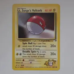 Pokemon TCG Lt. Surge's Voltorb 1st Edition 84/132 Gym Heroes LP-NM - Image 1