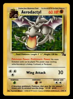 Aerodactyl 1/62 Holo Rare Fossil Set Pokemon Card - Image 1
